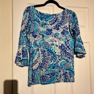Lilly Pulitzer Patterned 3/4 sleeve  Top